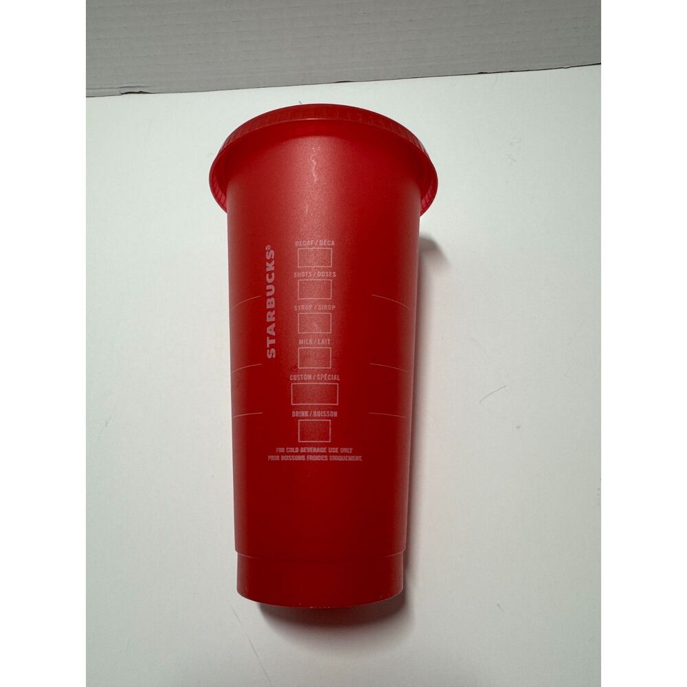 Starbucks Color Changing Magic Cool Red Reusable Venti 24oz Cold Cup With Lid